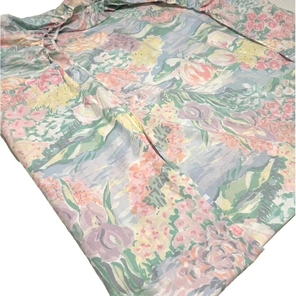 Atelier Martex Monet's Water Lilies Twin Flat & Fitted‎ Sheet Set 80s Pastel Art